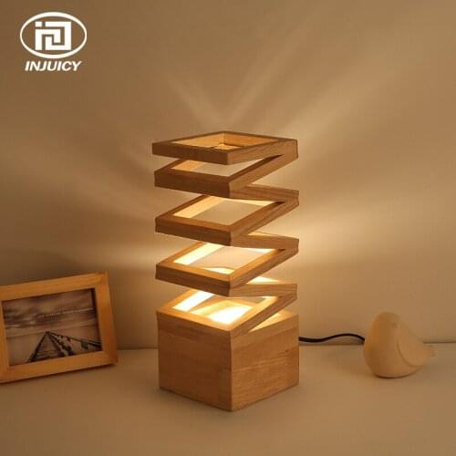 Modern Chinese Simple Table Lights Decoration Wooded Flower Arranging Warm Romantic Bedside Living Room LED Desk Lamp