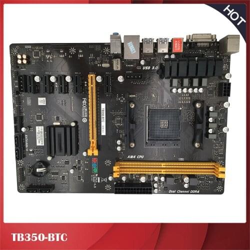 Mining Motherboard For BIOSTAR TB350-BTC AM4 6*PCI-E A6 9500 TB85 TB250 VER 6.0 Perfect Test, Good Quality