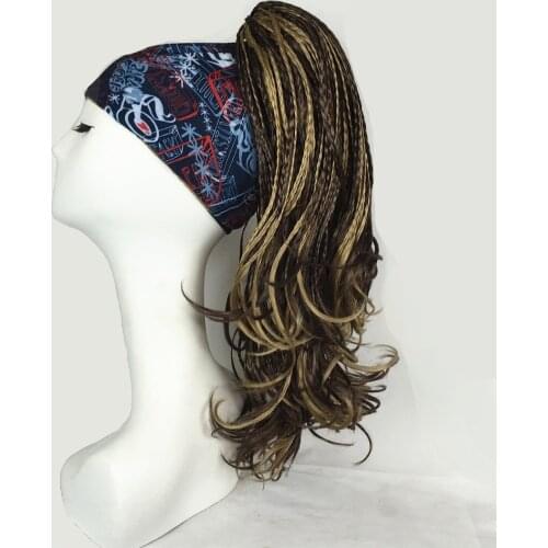 StrongBeauty Braids Braided dreadlocks Clip-On Ponytail Claw/Jaw Clip Hairpiece Black/Dark brown Long straight Synthetic Hair