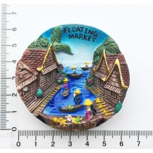 Thailand net red attractions water fruit market travel souvenirs magnetic refrigerator stickers