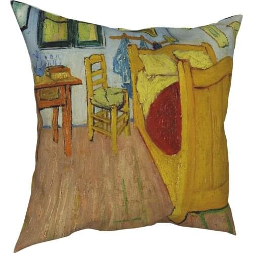 Van Gogh Vincent Bedroom Pillowcase Home Decor Impressionist Art Cushions Throw Pillow for Car Polyester Double-sided Printing