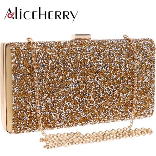 Diamond Crystal Evening Clutch Purse Wedding Prom Women Wedding Box Bag