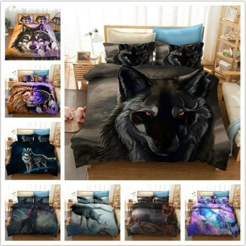 Wolf Home Textile Pillow Case 3D Bed Linen Duvet Covers Comforter Bedding Sets Bed Set Home Decor Bedding