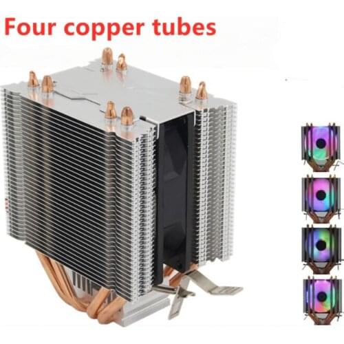 High Quality SORBANG 4 copper tube CPU radiator 775 1155 1366 desktop CPU fan mute multi platform cooling fan