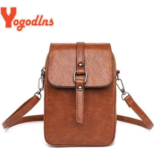 Yogodlns Mini Crossbody Bag Women PU Leather Shoulder Bag Multi-Function Handbag Small Square Bag BrandPhone Messenger Purse