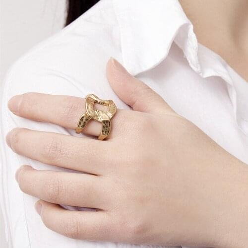 Womens Fashion Rings 2021 New Trends Metal On Phalanx Decorations For Girls Minimalist Teens Jewelry Punk Gold Square Ring Gift