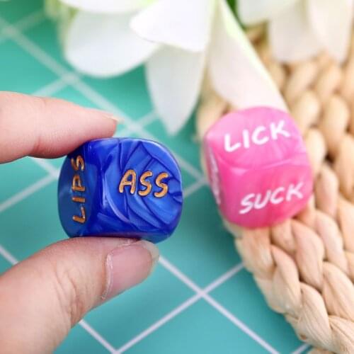 2pcs Acrylic Sides Sex Funny Love Dice Game Toy Erotic Adult Couple Bachelor Party Gifts