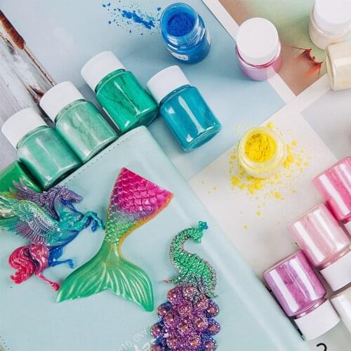 38 Colors10g Mica Powder Epoxy Resin Dye Pearl Pigment Natural Mica Mineral Powder Dropship