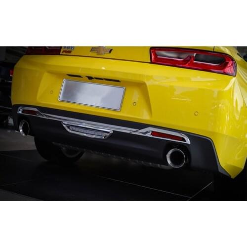 3x Car Exterior Rear Bumper Fog Light Lamp Strips Frame Cover Trim Styling For Chevrolet Camaro 2017 Mouldings ABS