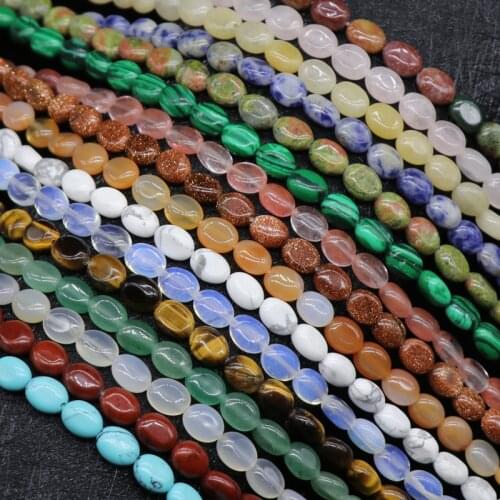 6x8mm 23-25pcs/strand Oval shape Turquoises Beads Natural Stone Loose Beads For Jewelry Making DIY Bracelet Wholesale