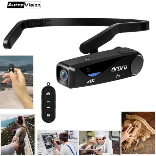 Remote Control EP6 4K 25fps Full HD Wearable Video Cameras Wide Angle Lens Mini Cam 1080P Digital Camcorder Vlog Camera