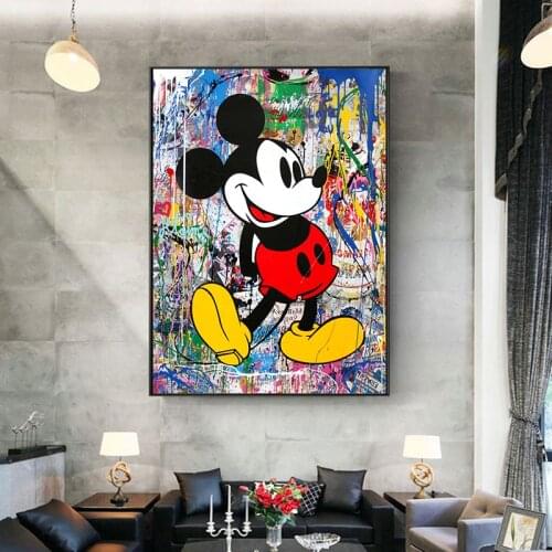 DIY Diamond Painting Graffiti Mickey Mouse Disney Posters Diamond Embroidery Wall Art Pictures for Home Decor