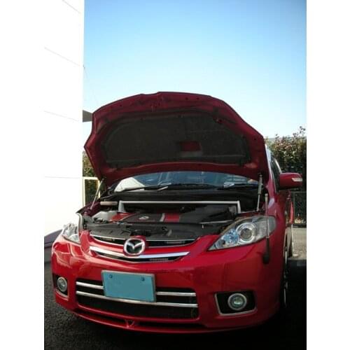 For 2005-2010 Mazda PREMACY CR hatchback Front Hood Bonnet Gas Struts Lift Support Shock Damper Carbon Fiber