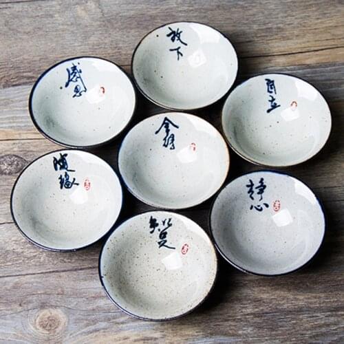 Jingdezhen ceramic hand-painted tea cups stoneware tea cups Pu'er cups big straw cups Kungfu tea sets NO.YZ20