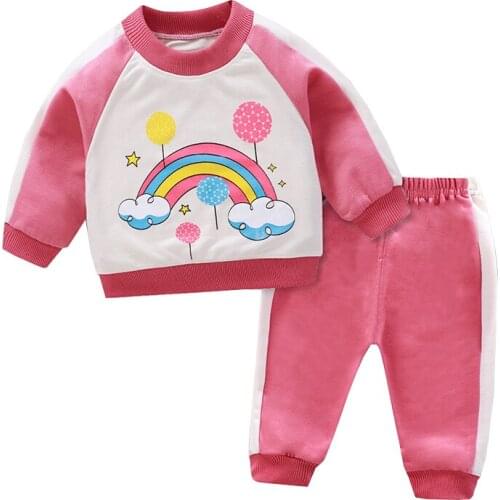 Baby Boys Clothes Set Cotton Warm Suit Cartoon Printing Sweater Baby Girls Clothes Pullover Children Clothing Kids Clothes