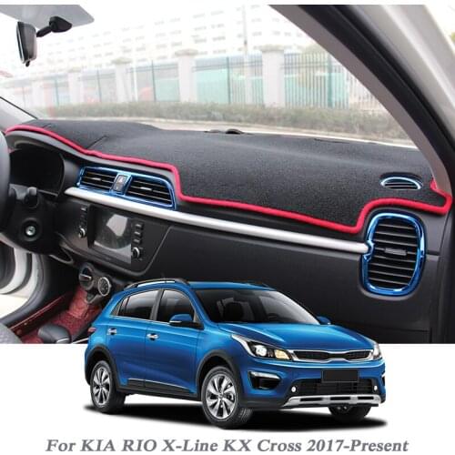 Car Styling Dashboard Avoid Light Pad Instrument Platform Cover Mat Rose For KIA RIO X-Line KX Cross 2017-Present LHD&RHD Mat