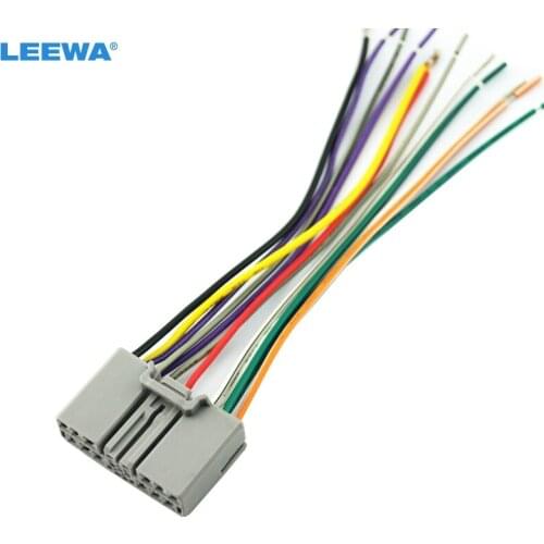 LEEWA 10pcs Car Audio CD Player Radio Stereo Wiring Harness Adapter Jack For Honda Civic/Fit/CR-V/Odyssey #CA1611