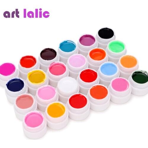 24 Colors Nail Polish Set Nail Art Pigment Solid Glue Extension UV Gel for Salon Professional Manicure Decoration