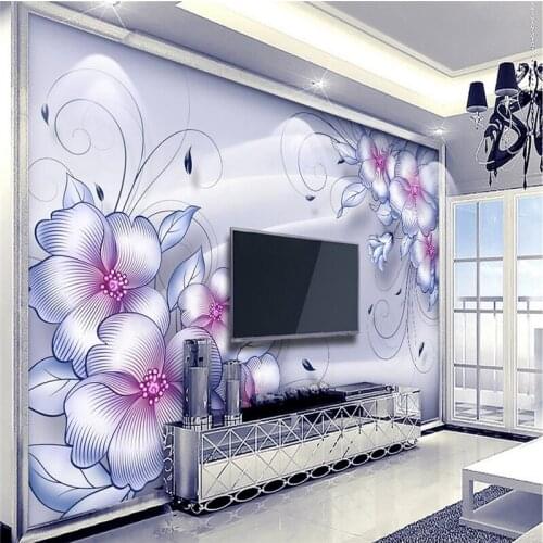 Beibehang Custom wall stickers 3D large mural fashion boutique pattern living room TV wall papel de parede wallpaper for walls 3