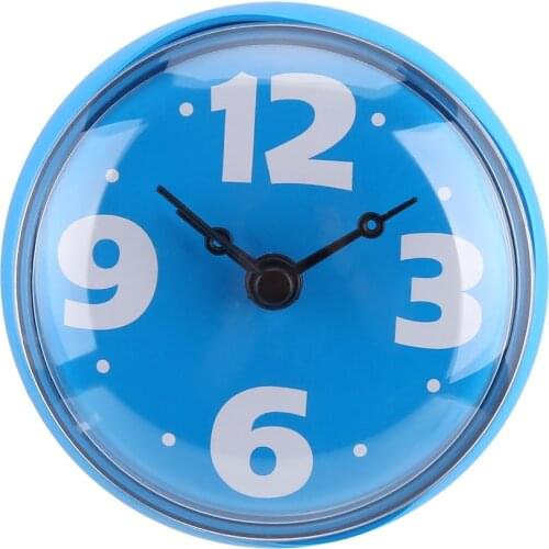 Cute Timer Waterproof Wall Clock Shower Suction Cup Wall Mirror Bath Shower Clock Kitchen Clock Bathroom Accessories