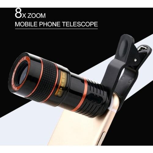 New Mobile Phone Lens 8X Zoom Optical Telescope Lens & 12X Zoom Optical Telescope Lens HD Camera Lens For IPhone Android Phone