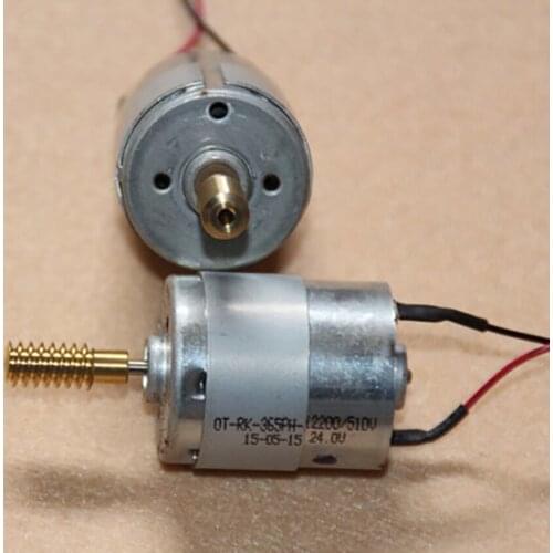 OT-RK-365PH Micro Motor DC 24V 80mA 17000 rpm DC Motor with Copper Worm / Guide Wire Shaft Diameter 2mm Worm Length: 17.5mm