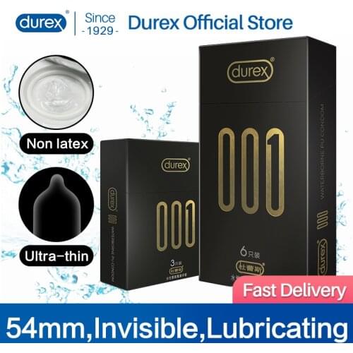 NEW Durex Condoms 54mm 001 Polyurethane Non latex Invisible Ultra Thin penis Sleeve For Adult sex products Condom