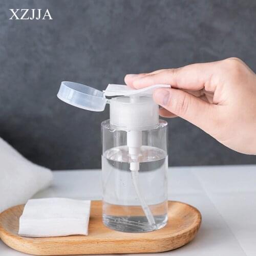 XZJJA Transparent Pressure Type Plastic Storage Bottles Travel Portable Makeup Organizer Lotion Shampoo Cosmetic Points Bottling