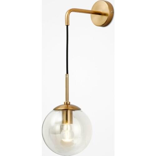 Nordic Style LED Wall Lamps Glass Ball Wall lights Retro Simple Bedside Living Room Corridor Staircase Lighting Decorative Lamps