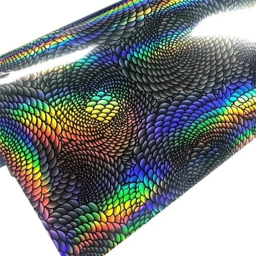 HTV Vinyl 100cm Length Heat Transfer Film Hologram Flower Iron On For T-Shirts Heat Press Roll Metal Vinyl Easy To Cut and Weed