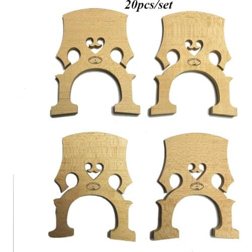 WtSFWf 20pcs 4/4 3/4 1/2 1/4 1/8 Cello Bridge Maple horse bridge, bridge code, Cello accessories