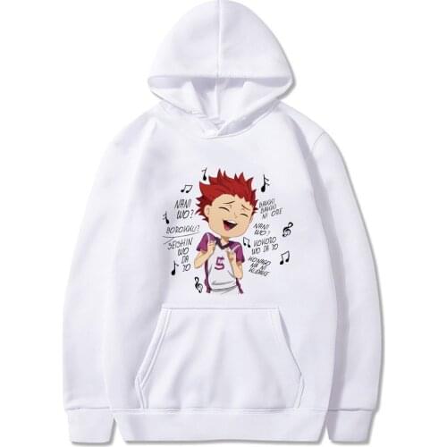 Japanese anime volleyball teenager casual pullover new printed sweater mens loose hoodie mens and womens hooded top 2021