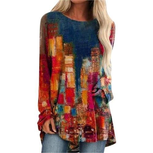 Oversized Sweatshirt Plus Size T-Shirts Print Women Long Sleeve O-Neck Tops Tee Loose Blouse Fashion 2021 Autumn Winter Clothes