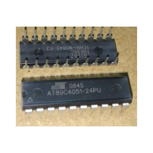 100% Original NEW AT89C4051-24PU AT89C4051 89C4051 4K FLASH 24MHZ MCU DIP-20 IC x 10PCS FREE SHIPPING Connector