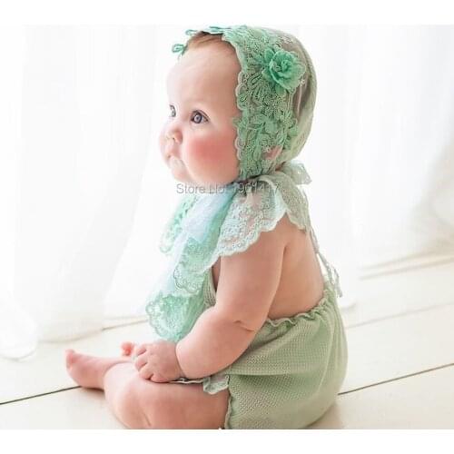 2 pieces Fashion 2020 Newborn Toddler Infant Baby Girls Lace Romper + Hat Jumpsuit Photography Props Clothes Outfits