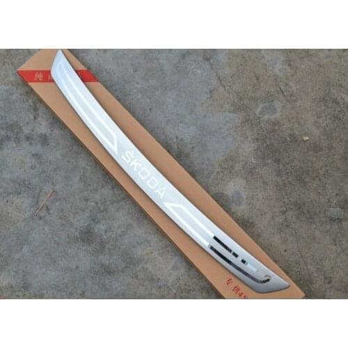 2013 for Skoda Rapid Stainless steel protective rear bumper Sill