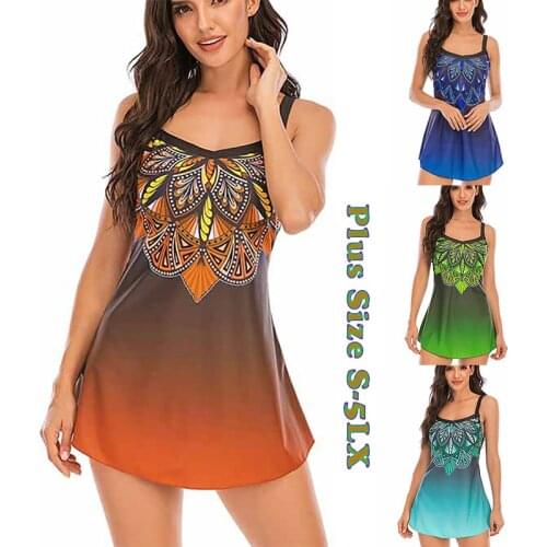 2021 Plus Size 6XL 8XL Sexy Tankini Two Pieces Swimwear Women Swimsuit Push Up Bikini Tanga Bathing Swim Suit Beach Dress Maillo