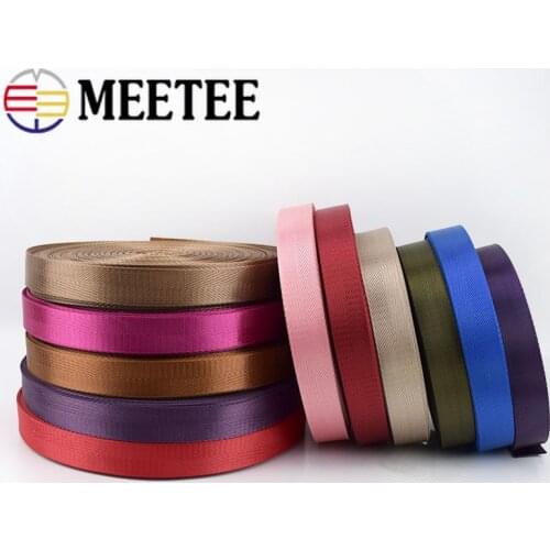 50Yards 20mm High Quality Nylon Webbing Herringbone Pattern Knapsack Strap Dog Collar Belt Tape Binding DIY Sewing Accessories