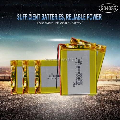 5pcs 504055 3.7V 1200mAh Rechargeable Li-Polymer Li-ion Battery For mp3 mp4 mp5 phone DVR GPS power bank IPTV