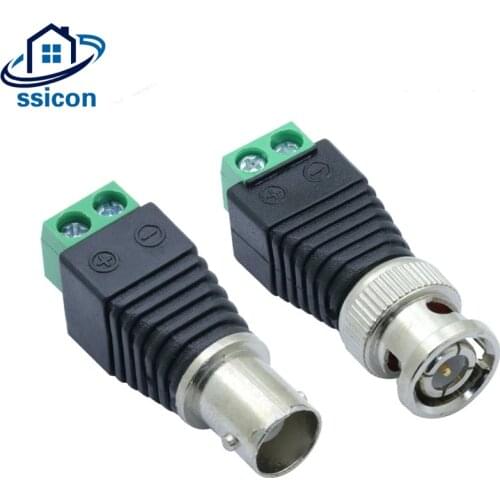 BNC Power Male Female Jack Connector Adapter Plug Video Balun Converter For LED Strip Light CCTV Video Camera