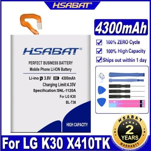 HSABAT BL-T36 4300mAh Battery for LG Harmony 2 K11-2018,K30,K11+ 2018,L413DL X410 X410E X410L X410S X410X X410TK,K10 2018