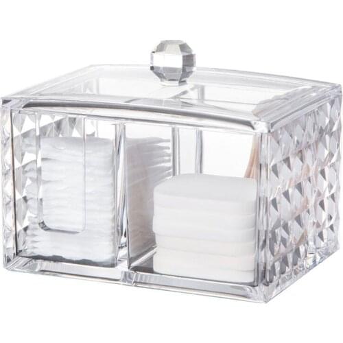 Acrylic Cosmetic Box Makeup Storage Box Cosmetics Storage Boxes New Acrylic Cotton Swabs Stick Storage Holder Box