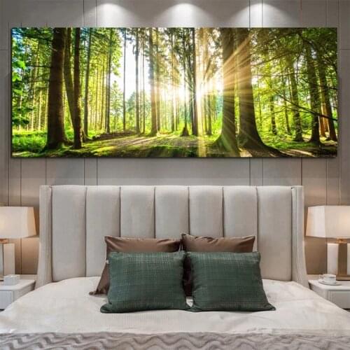 Diamond Embroidery Natural scenery, sunset forest Picture Diamond Painting Full Square round drill Mosaic Cross Stitch A417