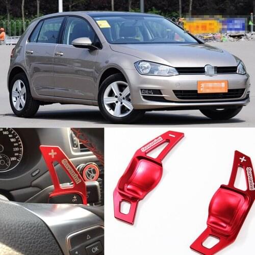 2pcs Aluminum Steering Wheel Shift Paddle Shifter Extension For VW GOLF MK6 2009-2015 Car-styling