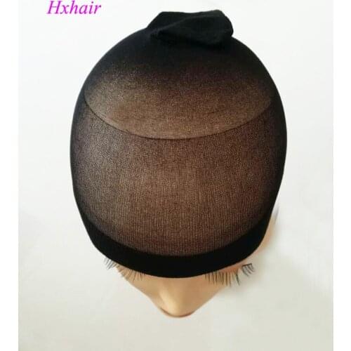 Freeshipping - 200pcs No.1 Hairnets Wigs Cap / Womens Accessories Wigs Mesh Weaving / Black & Beige