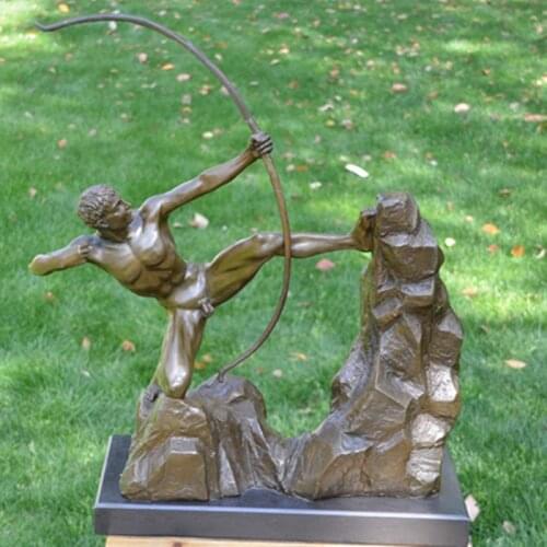 The bronze statue of a gun for carving crafts Home Furnishing ornaments Statue Ename Decoration 100% Brass Bronze