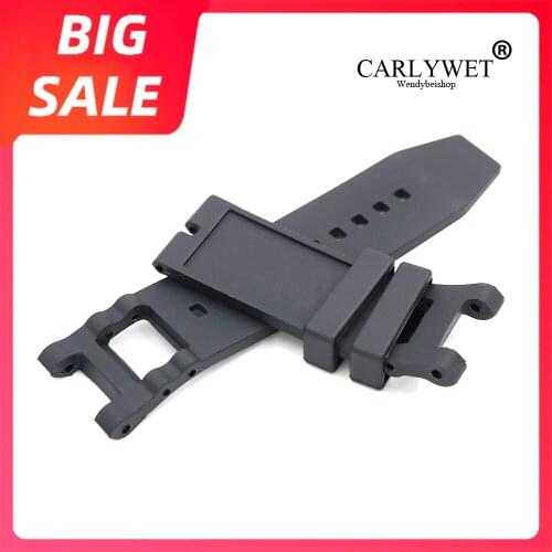 CARLYWET 28mm Top Quality Luxury Black Waterproof Rubber Replacement Watch Band Belt Special Popular For Invicta Subaqua Noma 3