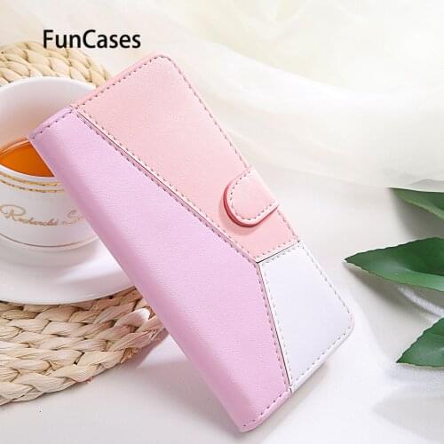 Geometric Flip Cases For para Moto G7 Power PU Leather Wallet Case sFor Estojo Moto telefon G7 Play E6 Plus E5 GO G8 ONE Macro