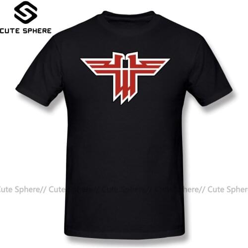Wolfenstein T Shirt Wolfenstein T-Shirt Beach Short-Sleeve Tee Shirt 100 Percent Cotton Print Awesome Mens 5x Tshirt