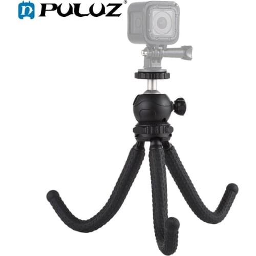 PULUZ Mini Octopus Flexible Sponge Tripod Holder with Ball Head for SLR Cameras, GoPro, Cellphone, Size: 25cmx4.5cm/30cmx5